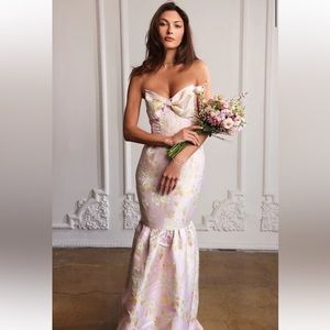 V chapman Beth Dress in Light Lilac Baroque Floral